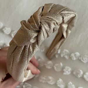 J. Crew Gold Knotted Headband